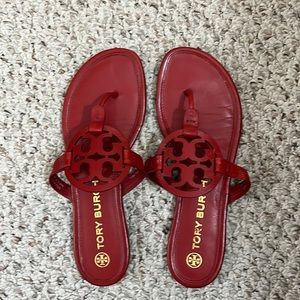 Tory Burch Miller sandal size 9 - deep red, excellent condition